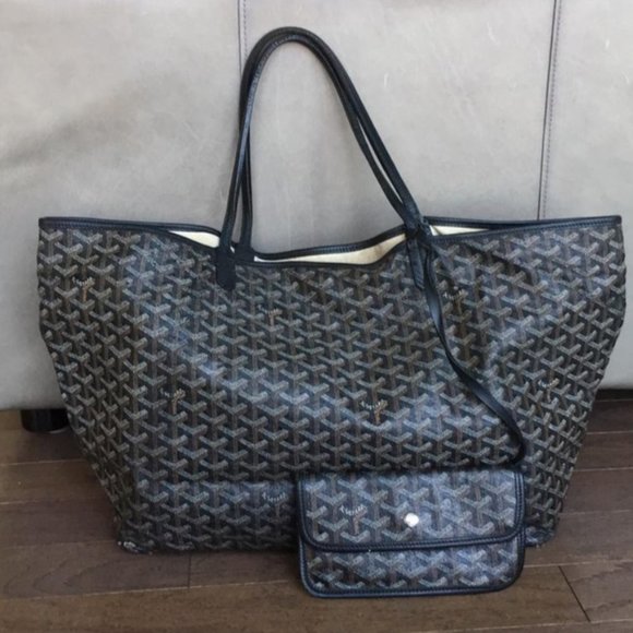 Goyard Handbags - Gm Saint Louis Black Canvas Tote
